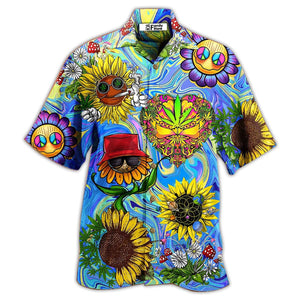 Sunflowers Stay Trippy Little Hippie - Hawaiian Shirt