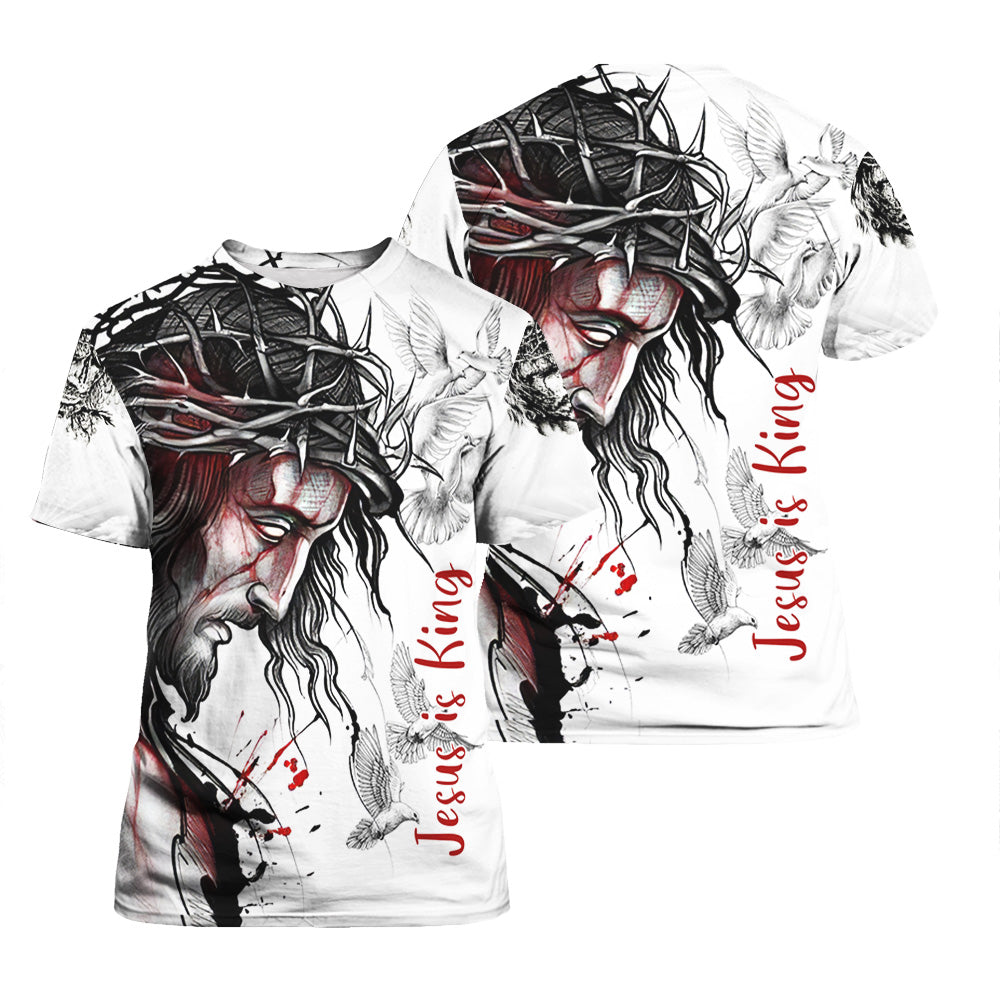 Jesus Is King Jesus Tattoo White T-shirts - Gift