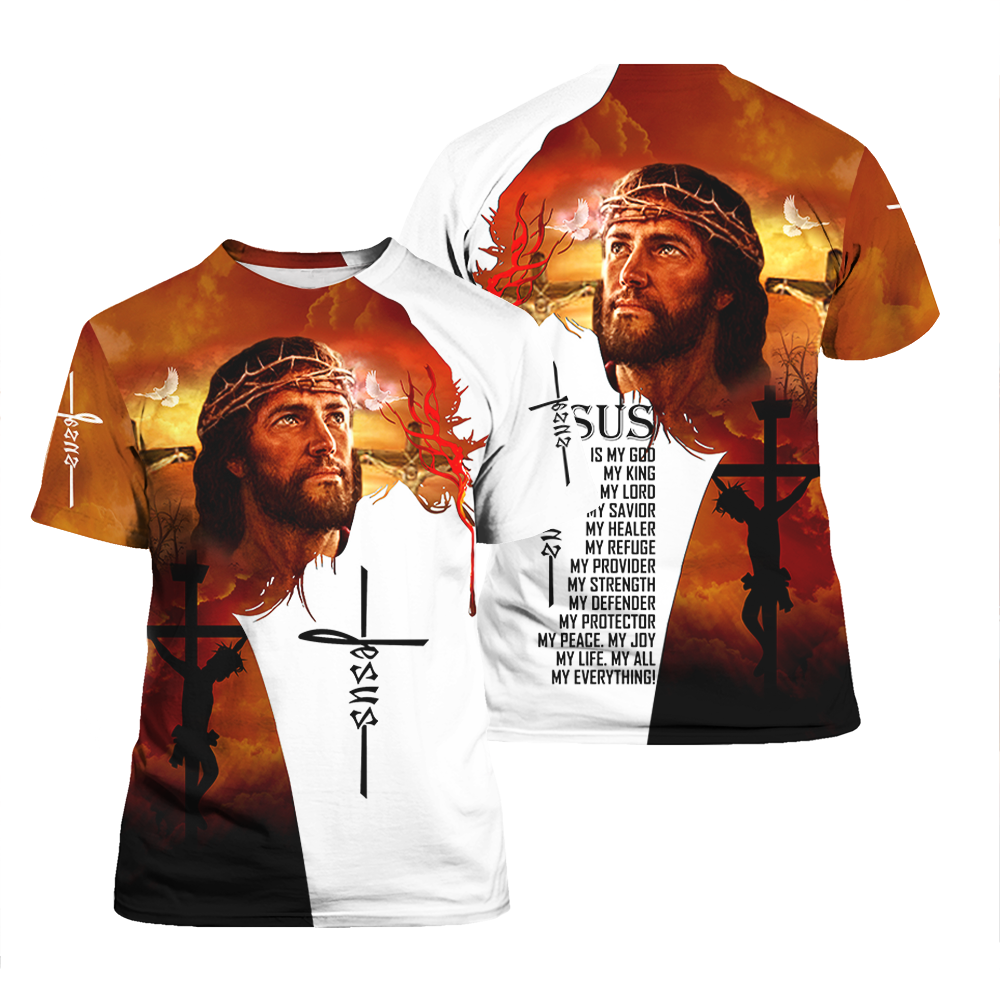 Jesus Is My King My Life All Over Print T-shirts For Men & Women