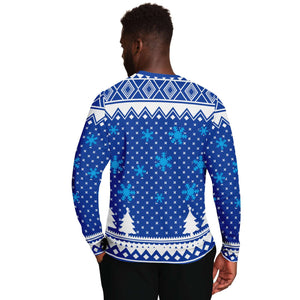 Cactus Prickly and Lit Blue Ugly Christmas Sweater