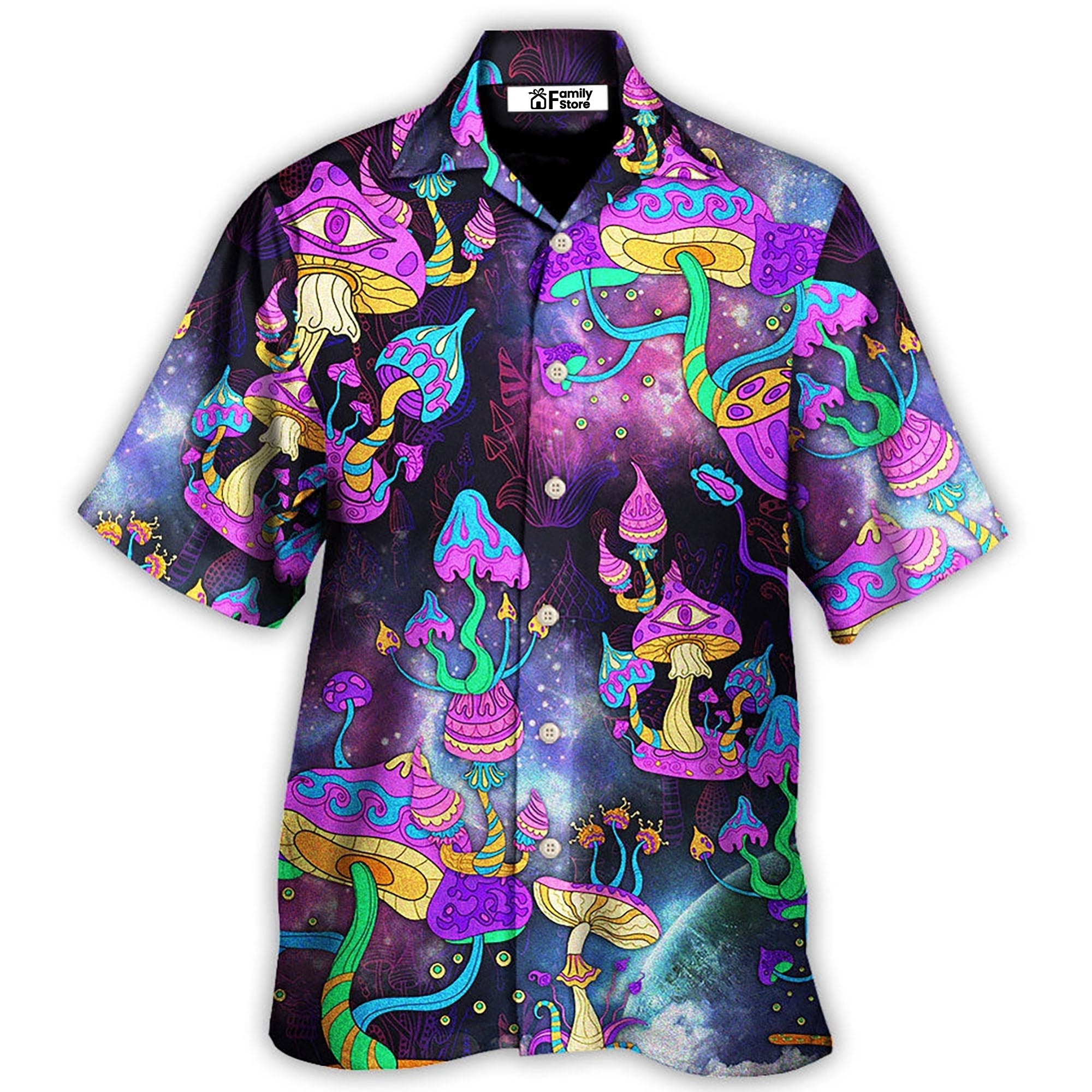 Hippie Mushroom Hippie Life Love - Hawaiian Shirt