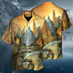 Viking Cat Hagar The Hairy Came To Purr And Pillage - Hawaiian Shirt