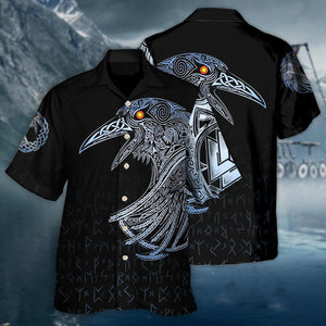 Viking Huginn And Muninn Birds Norse - Hawaiian Shirt