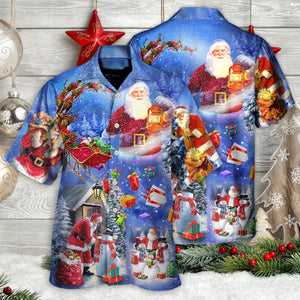 Christmas Merry Xmas Santa Claus Is Coming To Town - Hawaiian Shirt