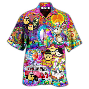 Hippie Easter Peace Life Color Funny Party - Hawaiian Shirt