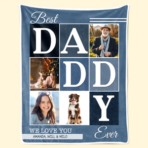 Custom Photo We Will Always Be Connected Daddy Version - Gift For Dad - Personalized Blanket