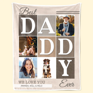 Custom Photo We Will Always Be Connected Daddy Version - Gift For Dad - Personalized Blanket