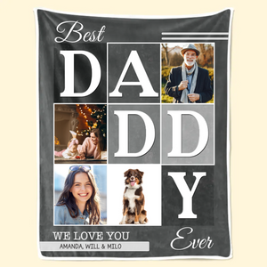 Custom Photo We Will Always Be Connected Daddy Version - Gift For Dad - Personalized Blanket