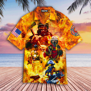 911 Memorial Day Firefighter Family Country Feel Safe Patriotic - Hawaiian Shirt