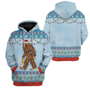 Christmas Bigfoot All Over Print - Hoodie 