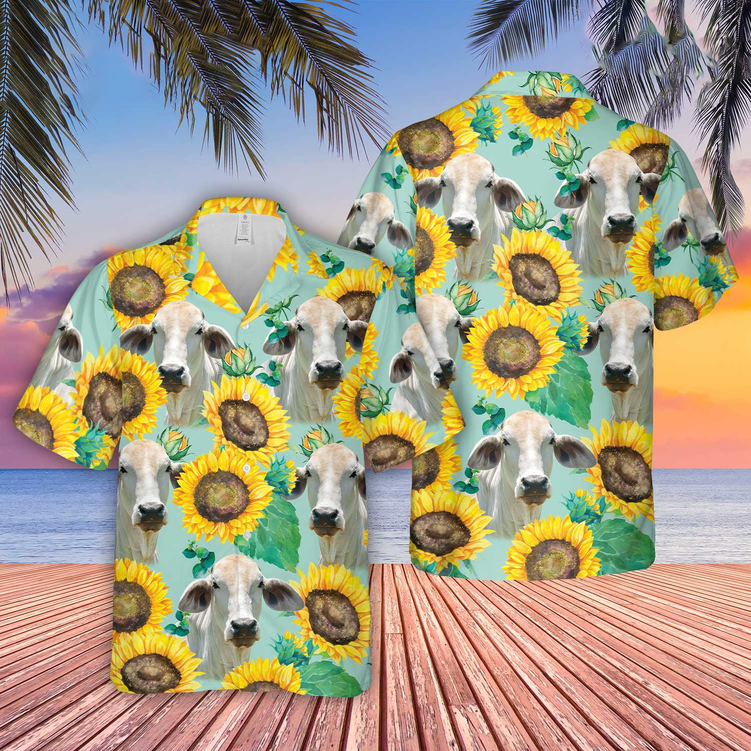 Unique Brahman Sunflowers Floral Farm 3D - Hawaiian Shirt