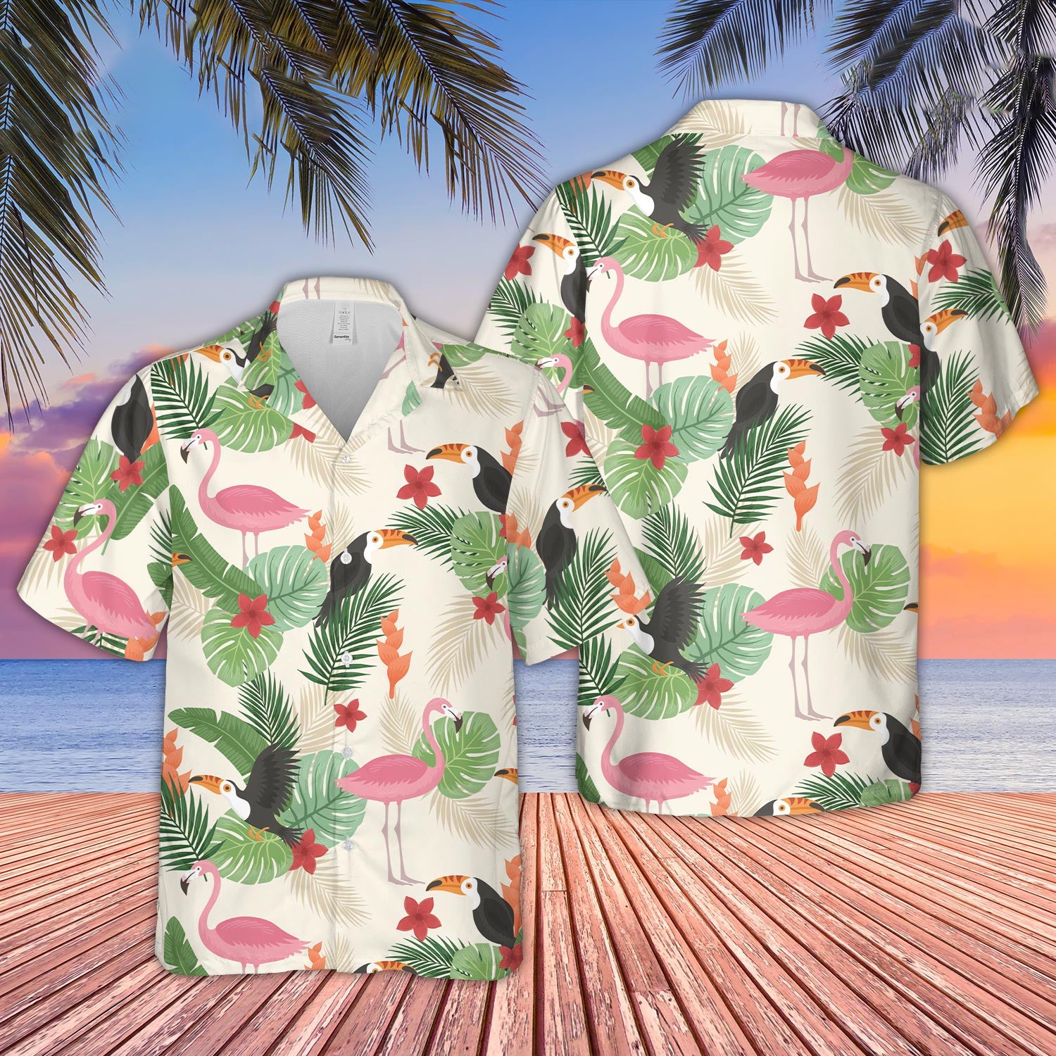 Unique Flamingo Pattern D06 - Hawaiian Shirt