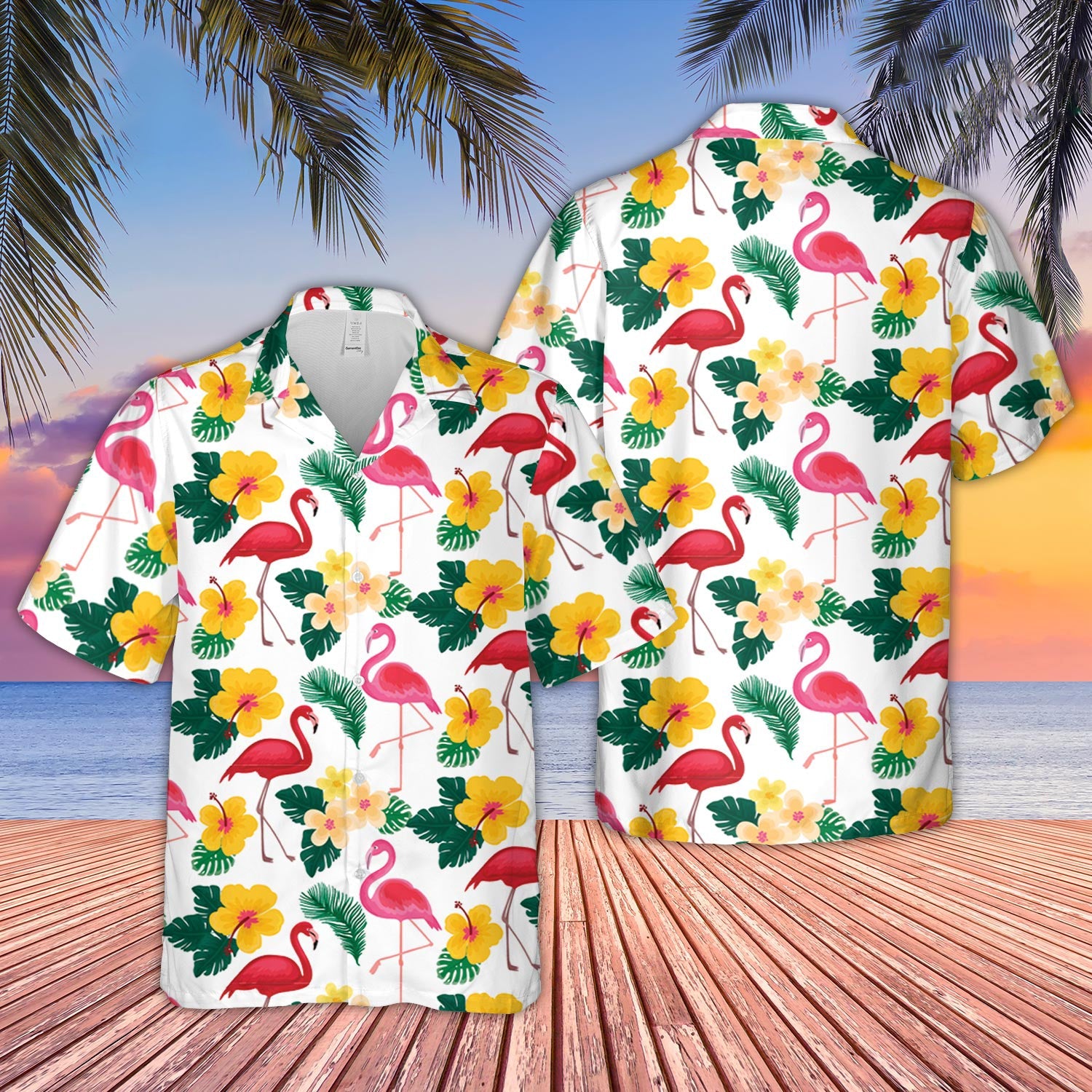 Unique Flamingo Pattern D07 - Hawaiian Shirt