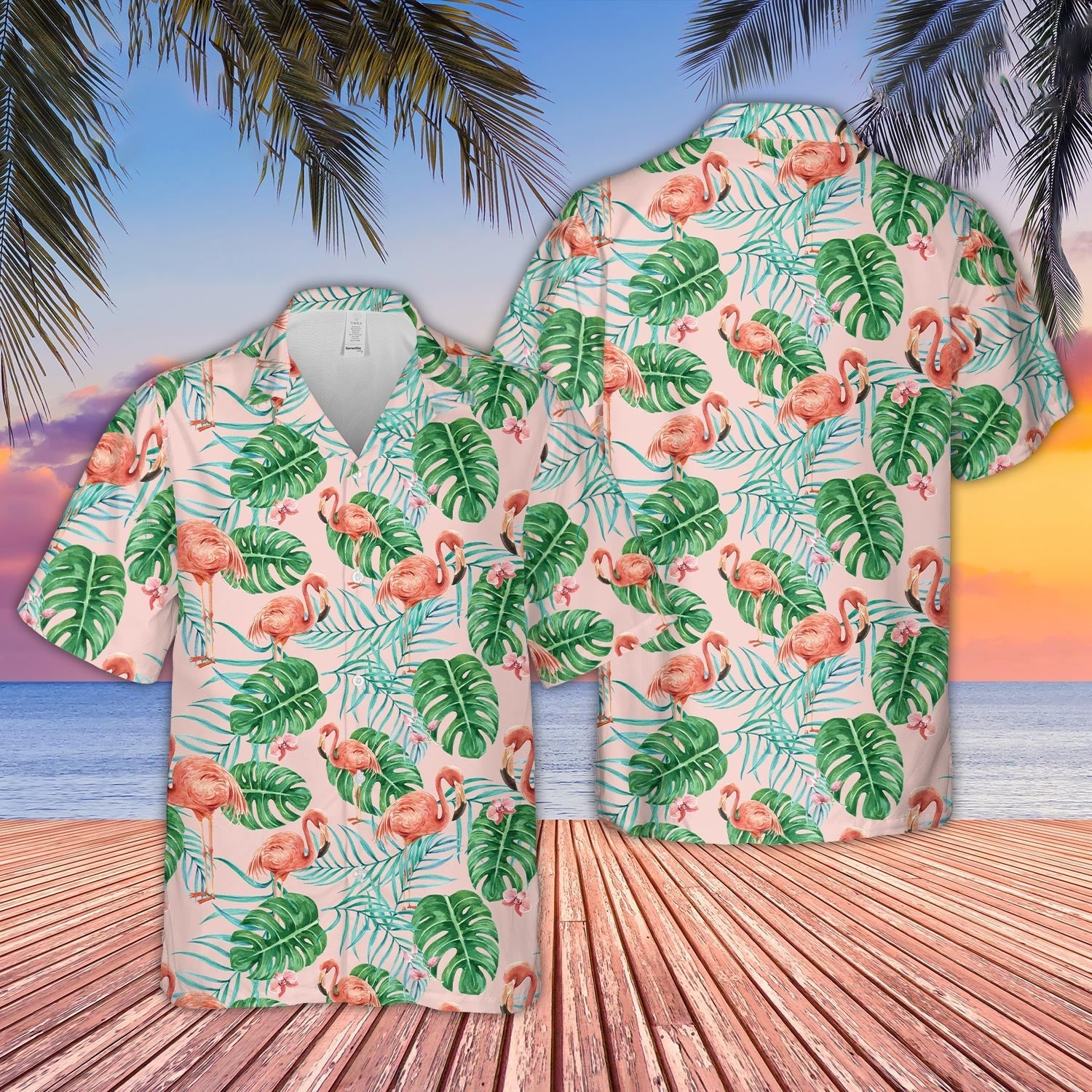 Unique Flamingo Pattern D08 - Hawaiian Shirt