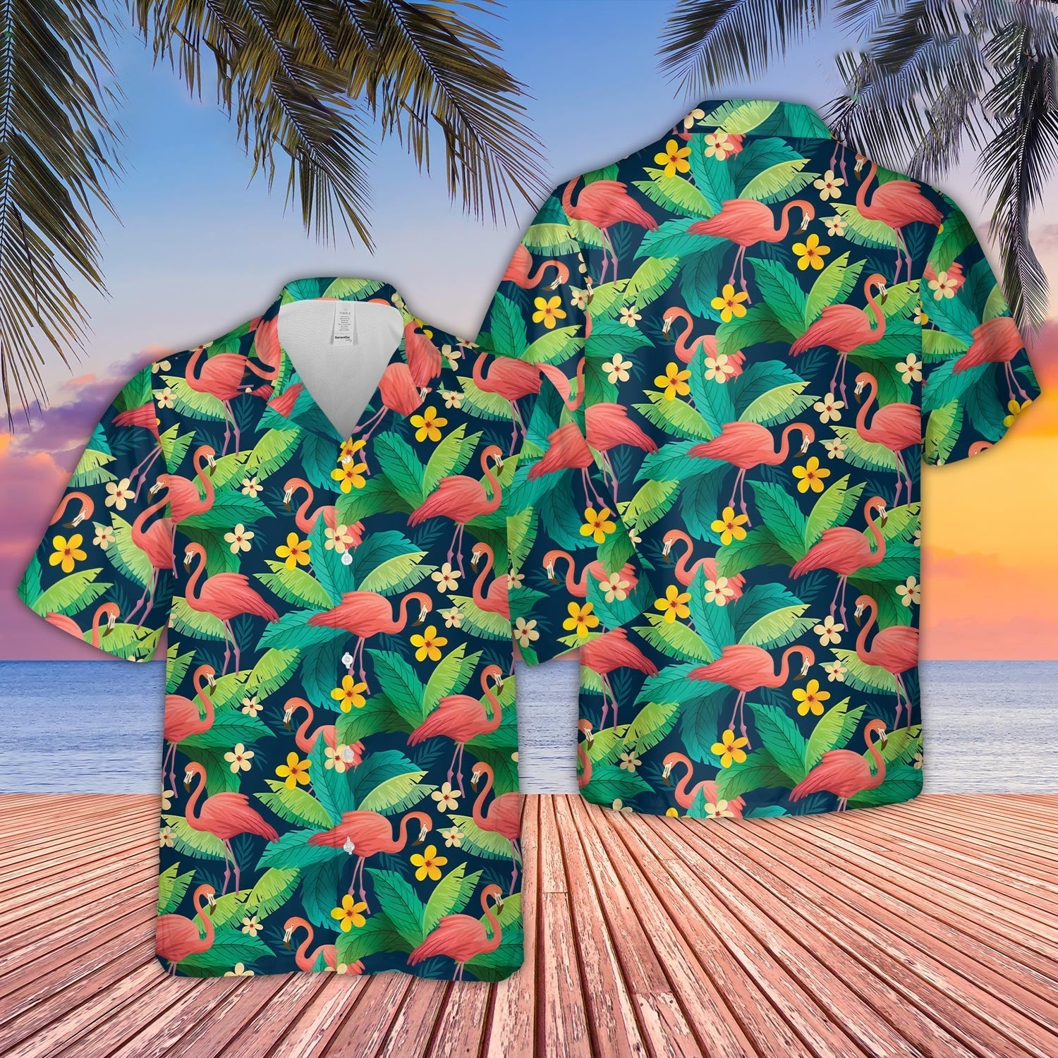 Unique Flamingo Pattern D09 - Hawaiian Shirt