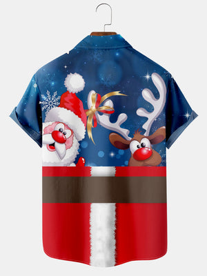 Christmas Fun Santa And Rudolph Red Nose Reindeer - Hawaiian Shirt