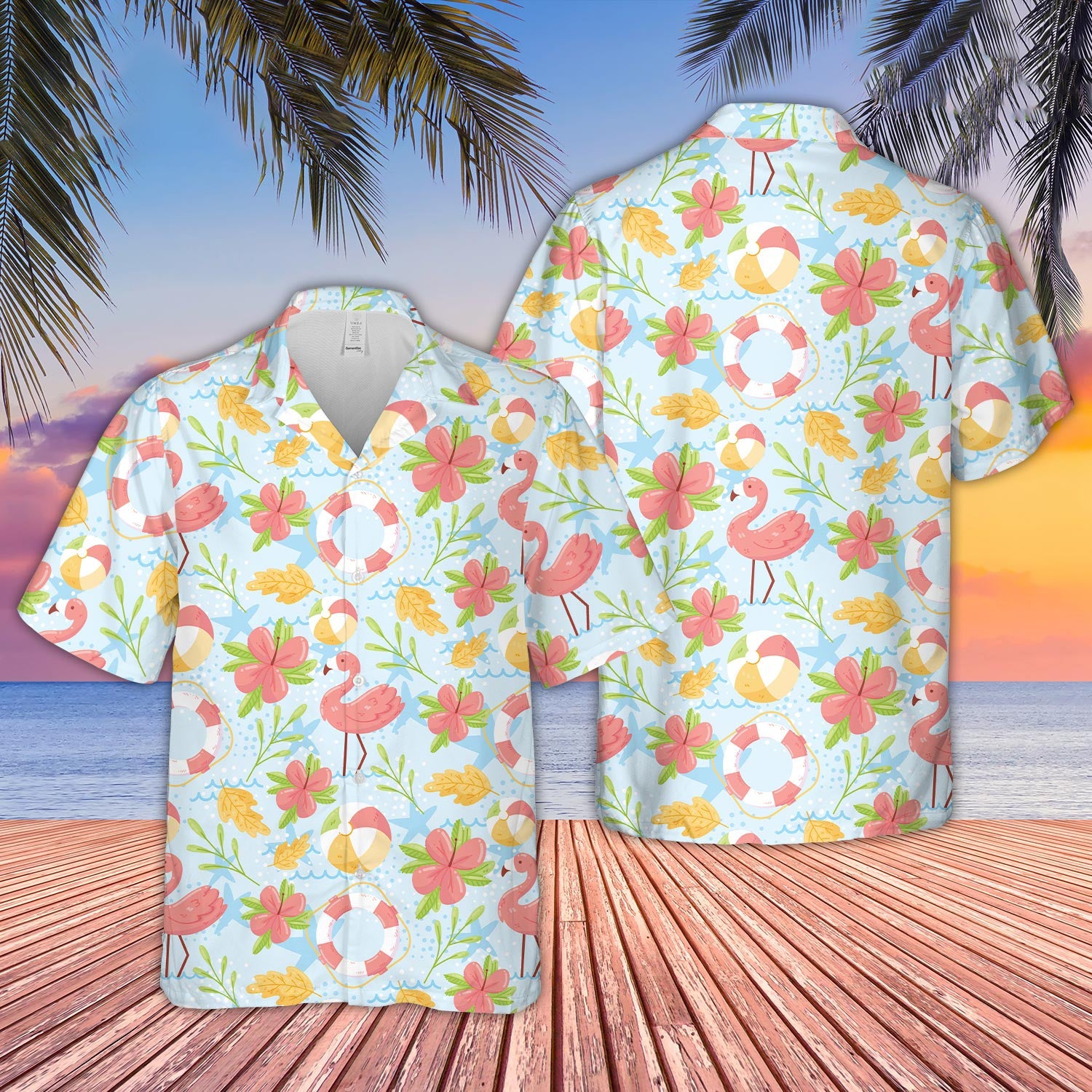 Unique Flamingo Pattern D12 - Hawaiian Shirt