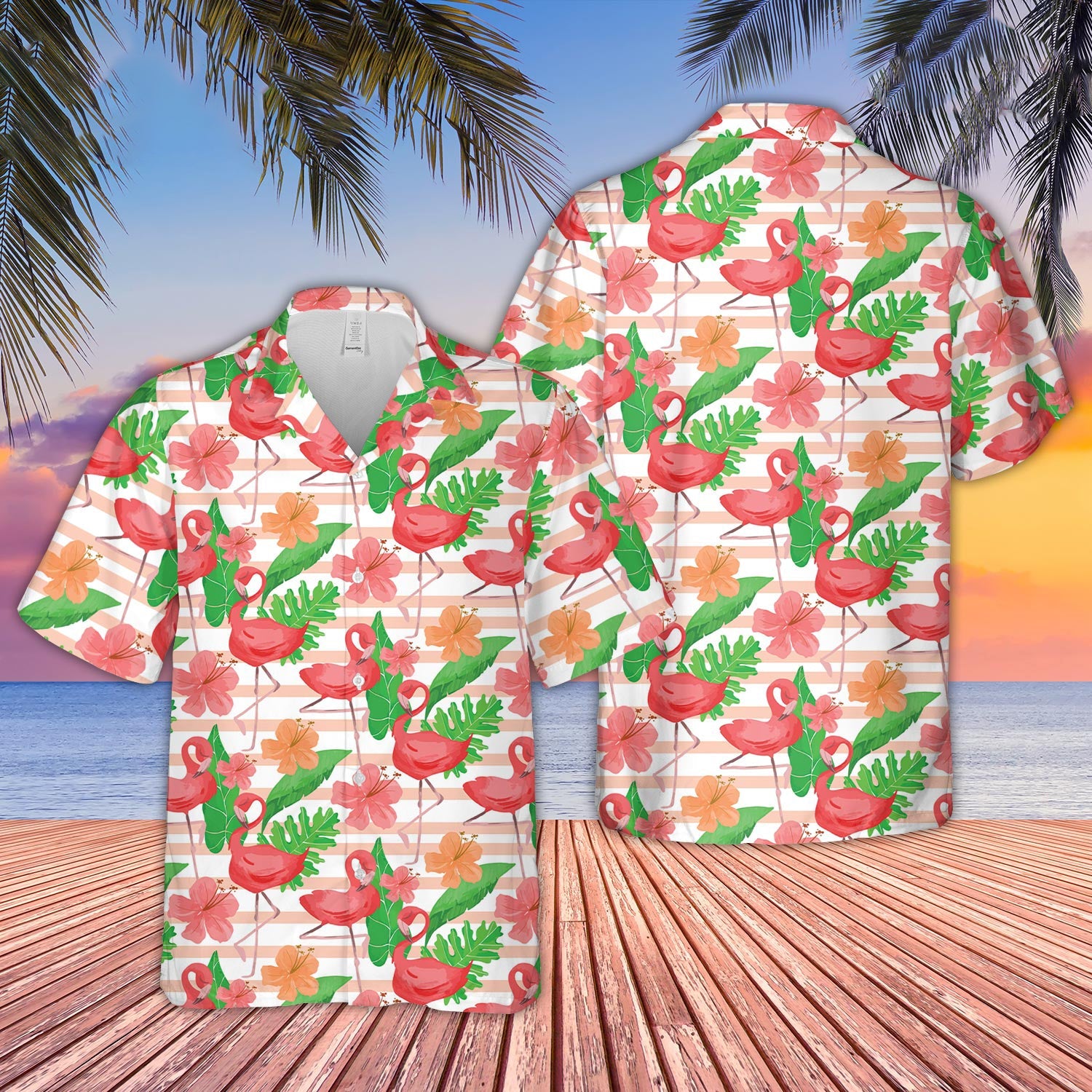 Unique Flamingo Pattern - Hawaiian Shirt