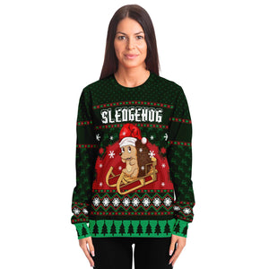 Cute Sledgehog Wears A Noel Hat Ugly Christmas Sweater