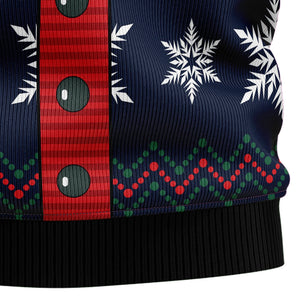 Dark Blue Cardigan Ugly Christmas Sweater