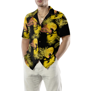 Black And Yellow Moonlight Bigfoot - Gift For Men And Women - Hawaiian Shirt