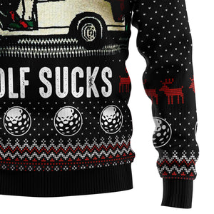 Golf Sucks Ugly Christmas Sweater