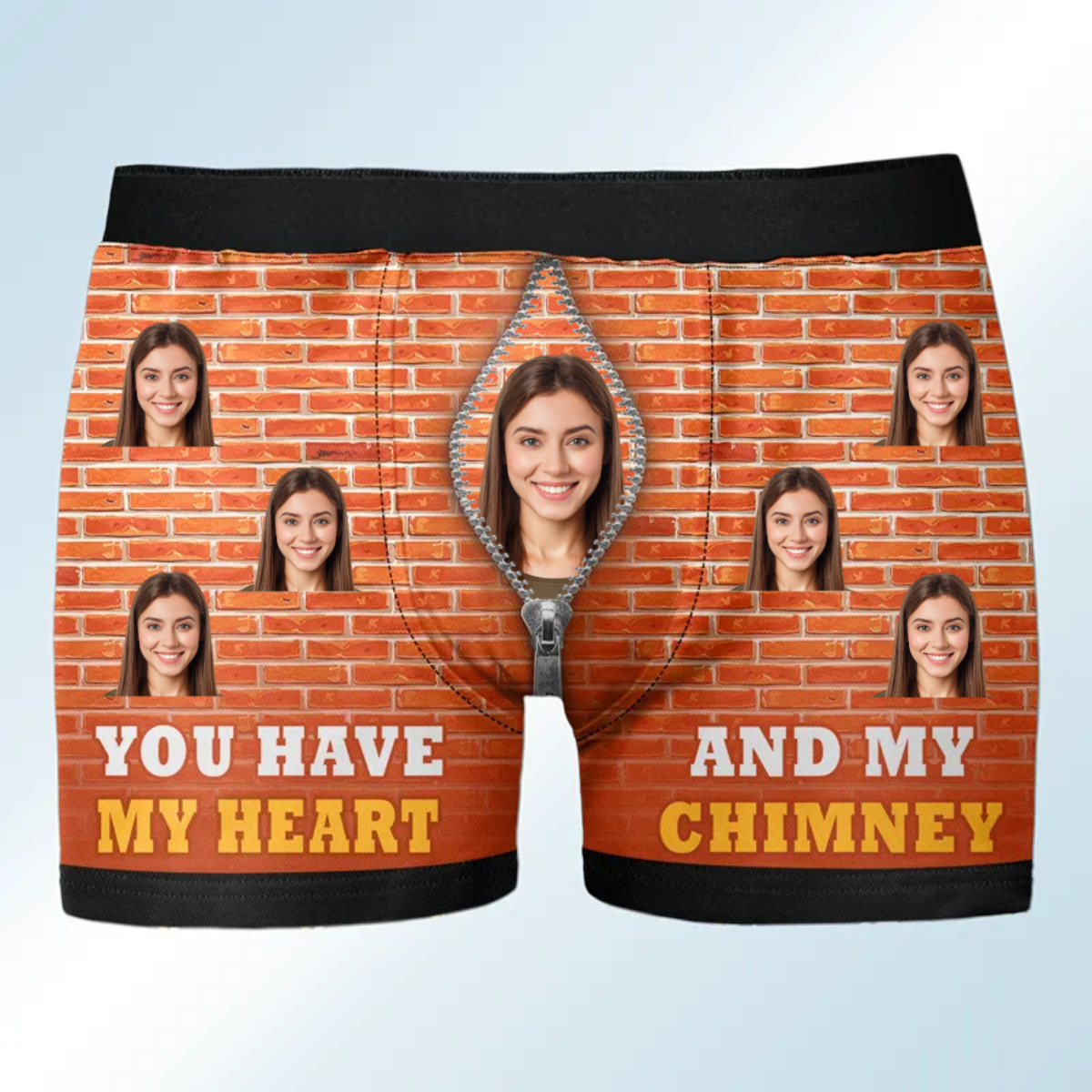 Custom Photo You Have My Heart  - Funny Gift For Husband, Boyfriend- Personalized Men's Boxer Briefs