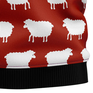 Sheep Black And White Christmas Ugly Sweater