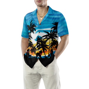 Cat Love Sunset Hawaiian Shirt