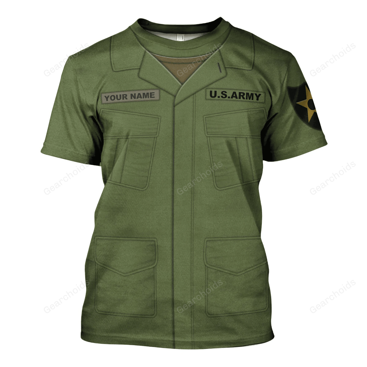 Personalized Us Jungle Tunic Poplin Rip Stop Costume Cosplay T-Shirt