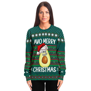 Avo Merry Christmas Green Avocado Ugly Sweater