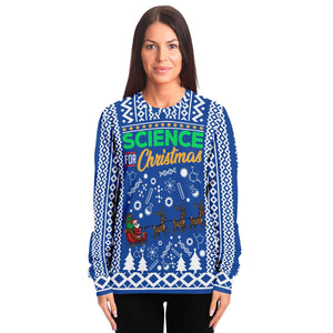 Science For Christmas Blue Ugly Sweater