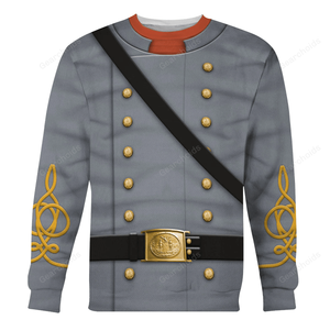 American Confederate Army-Cavalry Officer Uniform Hoodie Sweatshirt Sweatpants