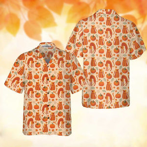 Pumpkin Cats Lover Thanksgiving Hawaiian Shirt