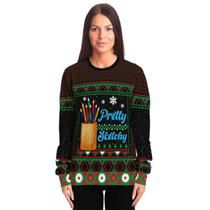 Pretty Sketchy Artist Ugly Christmas Sweater