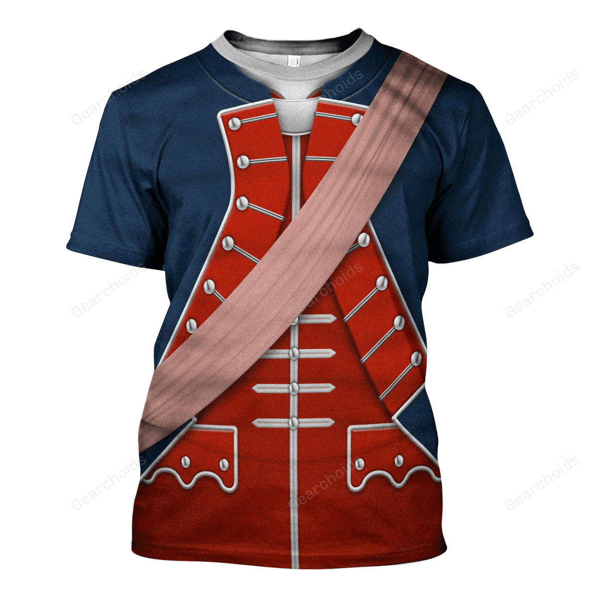 George Washington In Uniform As Colonel Uniform Costume Cosplay T-Shirt