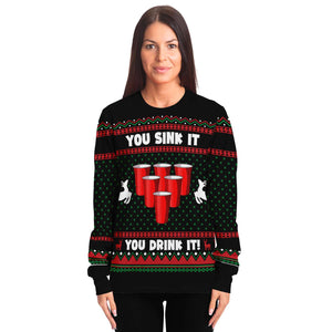 You Sink It You Drink It Ugly Christmas Sweater