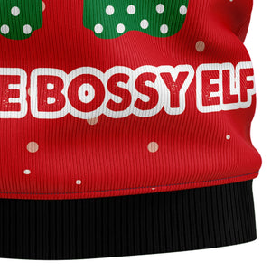 Bossy Elf Ugly Christmas Sweater