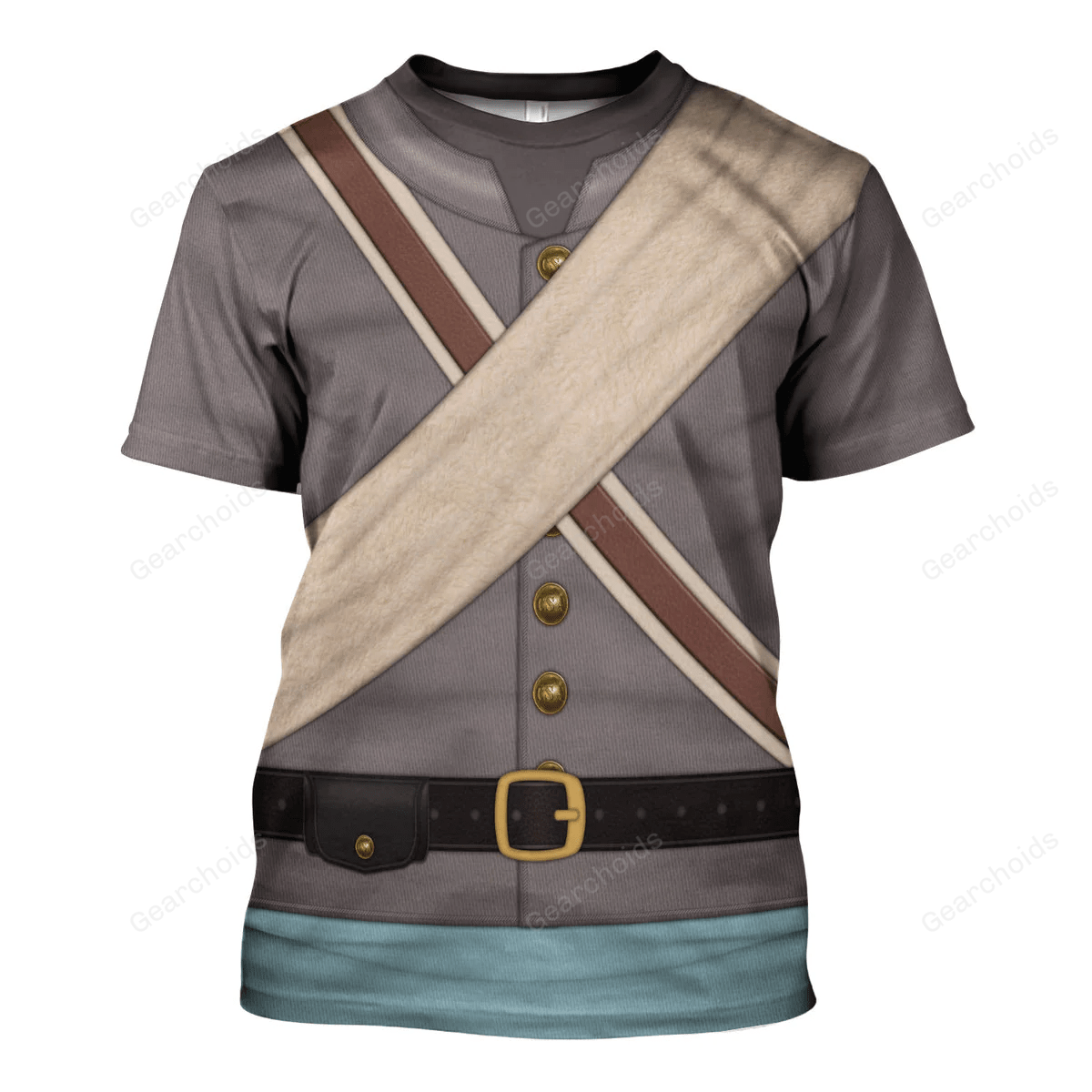 US Confederate Army-Infantry-Private Soldier Uniform Costume Cosplay T-Shirt