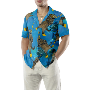 Cat Diver Hawaiian Shirt