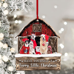 Pet House Christmas Custom Photo - Gift For Pet Lover - Personalized Custom Shaped Wooden Ornament