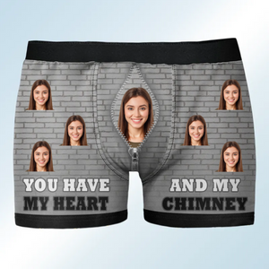 Custom Photo You Have My Heart  - Funny Gift For Husband, Boyfriend- Personalized Men's Boxer Briefs