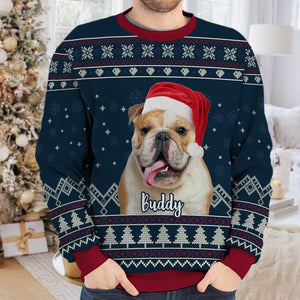 Pet Bless You This Christmas - Personalized Ugly Sweatshirt - Christmas Gift For Pet Lovers