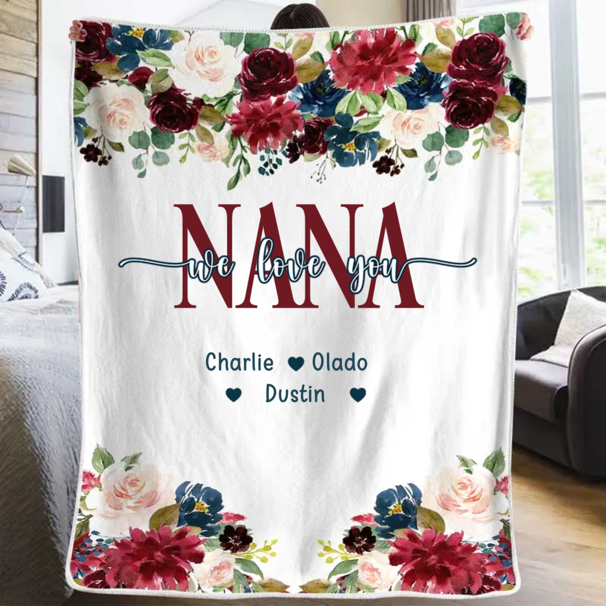Grandma, We Love You - Christmas Gift For Grandma, Grandparents - Personalized Blanket