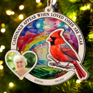 Custom Photo When Loved Ones Are Near Ver2 - Memorial Gift For Family, Friends - Personalized 2-Layered Mix Ornament