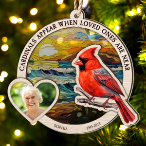 Custom Photo When Loved Ones Are Near Ver2 - Memorial Gift For Family, Friends - Personalized 2-Layered Mix Ornament