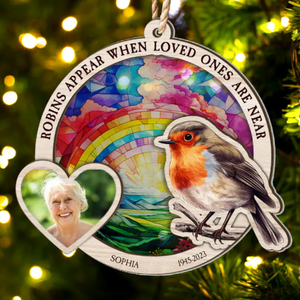 Custom Photo When Loved Ones Are Near Ver3 - Memorial Gift For Family, Friends - Personalized 2-Layered Mix Ornament