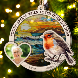 Custom Photo When Loved Ones Are Near Ver3 - Memorial Gift For Family, Friends - Personalized 2-Layered Mix Ornament