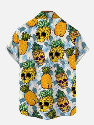 Beach Skull Pineapple Funky - Hawaiian Shirt