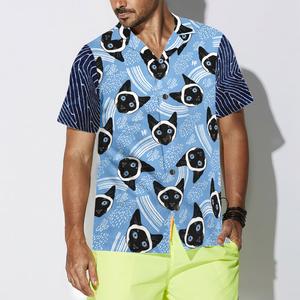 Grumpy Cat Blue Hawaiian Shirt